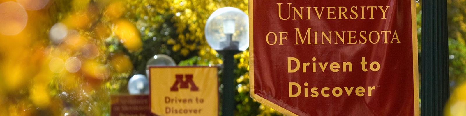 Banner that says University of Minnesota - Driven to Discover